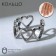 Ring "Heart" row, color silver, dimensionless