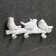 Suspension decor - hanger "twig with three birds" white