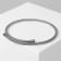 The necklace "relief" is thin, the color is silver, d = 13.5 cm