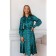 Women's dress, size 42, green color, black 5589