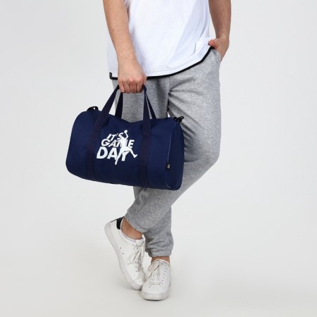 Sports bag with lightning, long belt, blue color-9