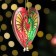 Christmas tree toy "Dragons in love", lamination, 88 x 74mm