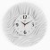 Wall clock, interior "zebra", silent, d-34 cm, white