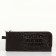 Pocket Key with zipper, textura, length 14 cm, ring, brown color