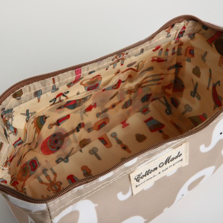 Lightning cosmetic bag, beige color-2