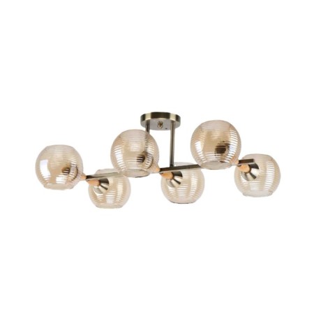 Lamp ceiling Economy light 20110/6AB AMB, 6x60W, E27, 20x45x61 cm, bronze color