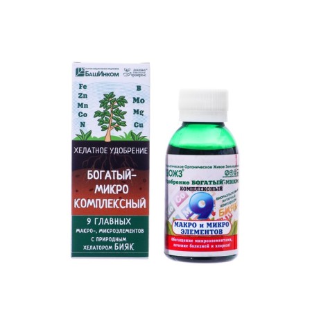 Fertilizer "OZHZ", "rich-mine complex", 9 elements, bottle, 100 ml