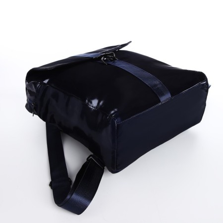 Women's backpack made of artificial leather with lightning, blue color-2