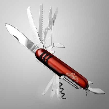 Swiss "rescuer" 12V1 knife, red-1