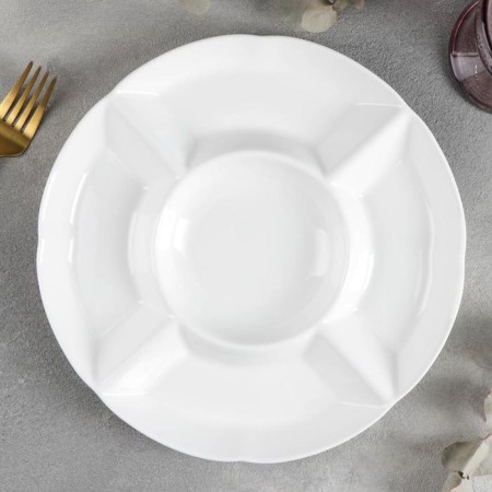 Porcelain Menjnitsa 5 cells, d = 24.5 cm, white color-1