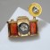 Brooch "camera", color in gold