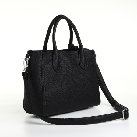 Bag Textura, 25*7*21, OD with zipper, regure belt, black-3