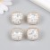 Buttons plastic for creativity "pearls in the square" 2.2x2.2x1.8 cm