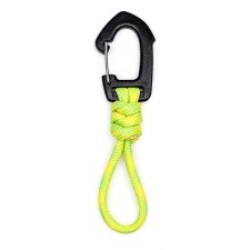 Tourist carbine, with paracord, neon - green, 11 cm