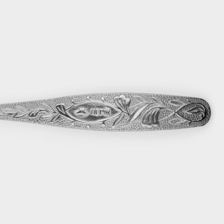 Teaspoon "Uralochka", h = 14 cm, thickness 2 mm, silver color-3