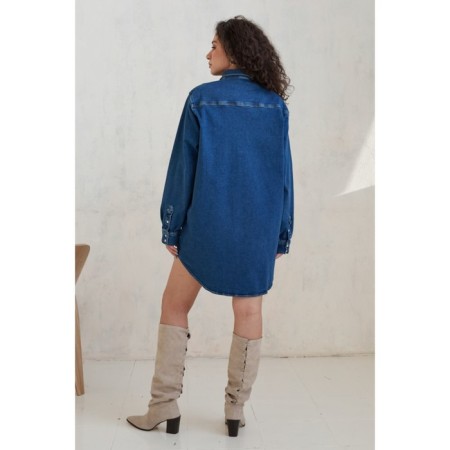 Dress shirt female Eliseeva Olesya, size 42, blue color-4