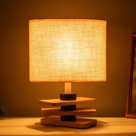 Table lamp "Carter" 1x40W E27 Light wood 12x25x33.5cm-1