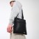 Male bag over the shoulder, Textura, artificial leather, black color