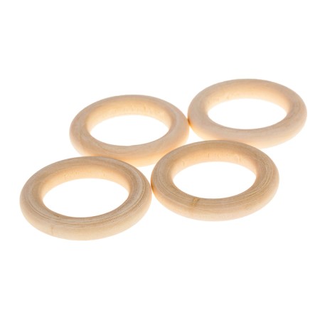 Wooden rings d = 40 mm (set 4 pcs) without coating