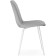 STULL OF A METALLARCASA RALF Metal/Velur, White/Gray 44x53x83 cm