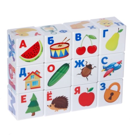 Developing set "smart cubes", alphabet, plastic-1