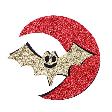 Glue -based decor "bat" set of 4 pcs., Size 1 pcs: 5.5 × 5.2 cm