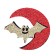 Glue -based decor "bat" set of 4 pcs., Size 1 pcs: 5.5 × 5.2 cm