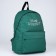 Backpack School Textile Lucky Moment, with pocket, 29x12x40, green color