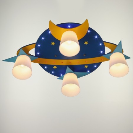 Chandelier 670608/4 E27 40W yellow-blue 50x40x26 cm Bayerlux-1