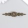 Decorative metal handle "Foliage" (set 2 pcs) 8.5x1.7x0.7 cm