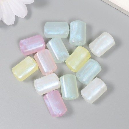 Beads for creativity Plastic "Cylinder. Brill" set of 20 g 1.9x1.2x0.8 cm
