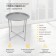 Folding metal table-stalk 2 in 1, 470 × 470 × 505 mm, silver color