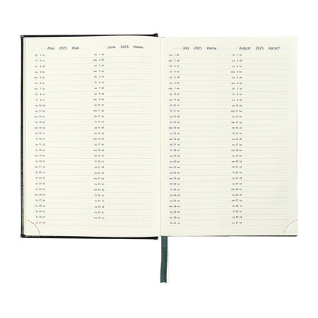 Dated diary 2024 A5 176 sheets, Devente.symbol, firm artificial leather cover, stamping foil, lies, cream block 70 g/m2, green-10