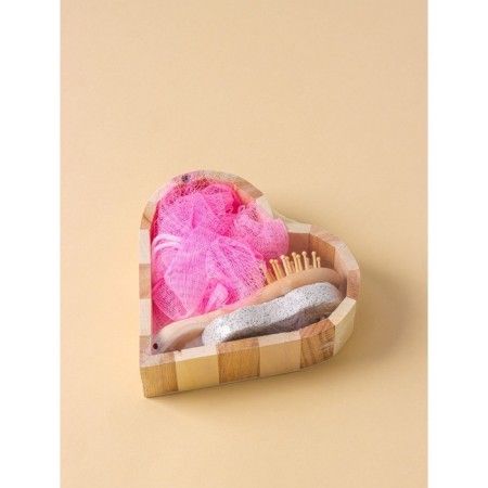 Set of Bann Dolyana, 3 objects (washcloth, pumice, comb), mix color-9
