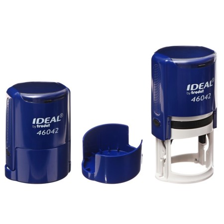 Equipment for round printing automatic Trodat Ideal 46042, diameter 42 mm, with a lid, sapphire case-1