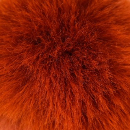 Pompon artificial fur "red -brown" d = 7 cm-1