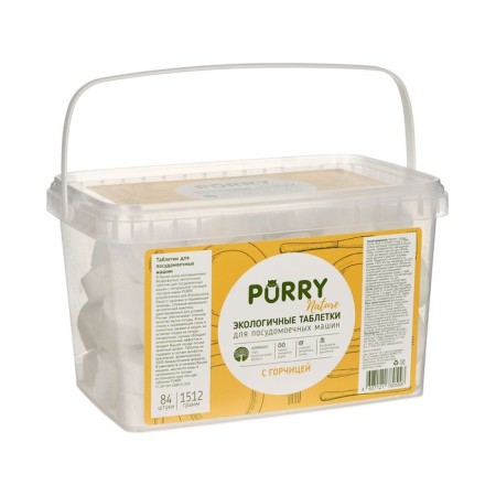 Purry Nature dishwashers tablets, with natural mustard, container 84 pcs.-2
