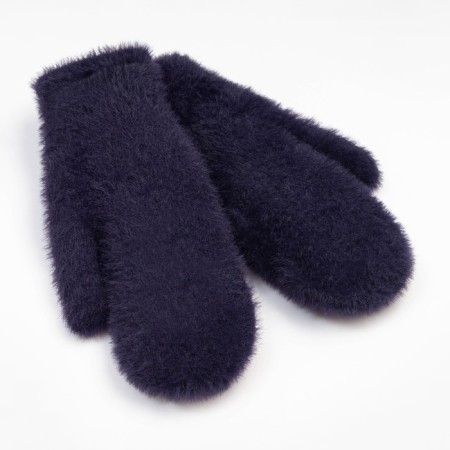 Women's mittens, dark blue color, size 7-8
