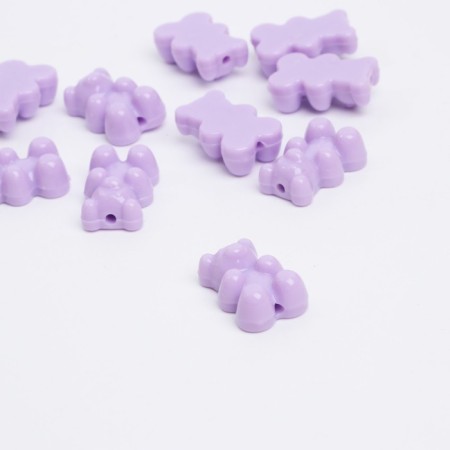 Bead "Bear marmalade" (set of 10 pcs.), 1.8 × 1.2 × 0.8 cm, lilac color-1