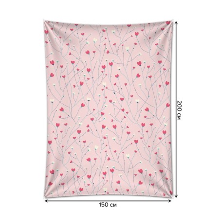 Decorative panel with photo printing "Blooming Love", vertical, size 150x200 cm-1