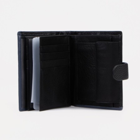 Male purse on the button for auto documents and passports, black color-4