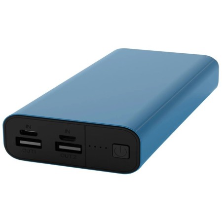 External battery AcCESSTYLERACA 20M, 20,000 mAh, 2 USB, 2.1 A, indicator, blue-1