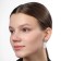 Earrings set 6 pairs "Pearls" with rings, white color in gold