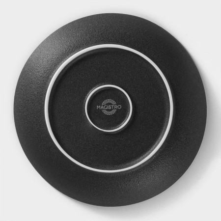 Porcelain plate Magistro line, d = 20.5 cm, black color-3