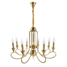Ceiling light Gerhort G11081/8GD, 8x40W, E14, 107x79.5x79.5 cm, gold color