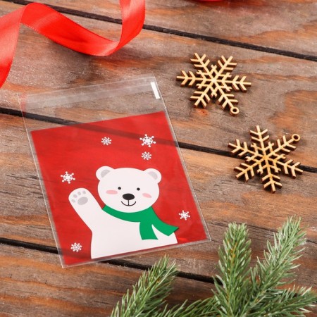BOPP package with sticky tape, "Bear", 10*11+3cm mix-2