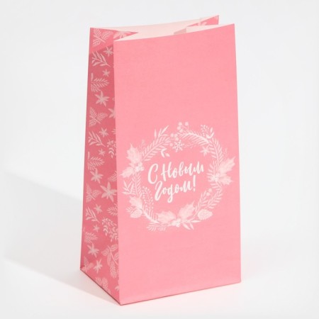 Packet without handles "Pink", 10 x 19.3 x 7 cm, New Year-1