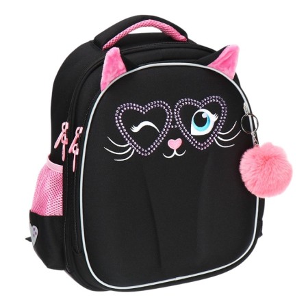 Frame saturan, 36 x 28 x 20 cm, Grizzly, with sequins, + keychain, black-1