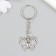 Metal keychain "Blobo drawn" silver 3.1x2.5 cm