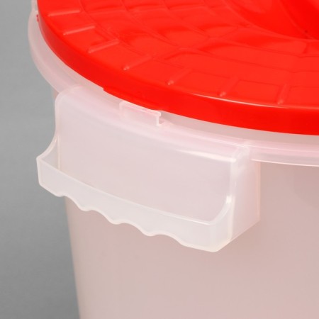 Food tank, 13 l, with a lid, with oppression, white-1